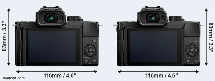 Comparison G100 or G110 rear