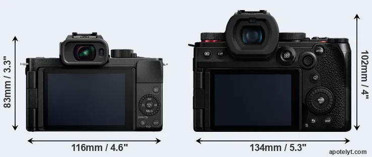 Comparison G100 or G9 II rear