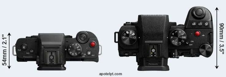 Compare G100 versus G9 II top