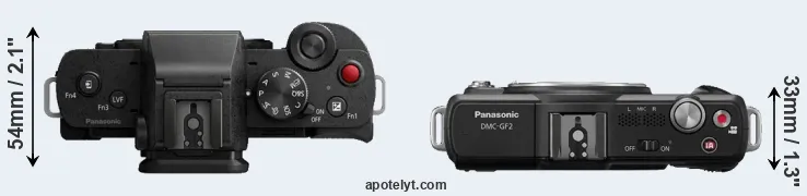 Compare G100 versus GF2 top