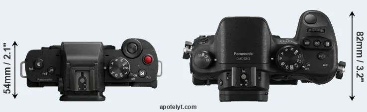 Compare G100 versus GH3 top