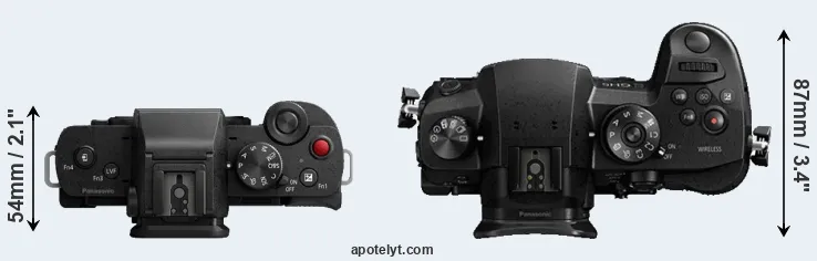 Compare G100 versus GH5 top