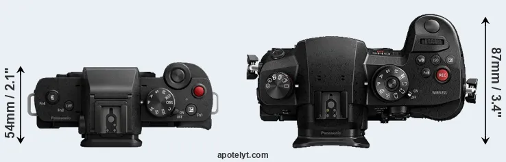 Compare G100 versus GH5s top