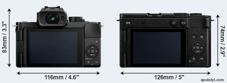 Comparison G100 or S9 rear