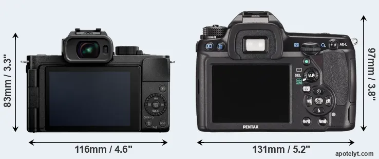 Comparison G100 or K-5 II rear