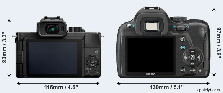 Comparison G100 or K-50 rear