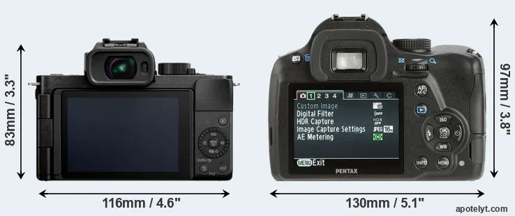 Comparison G100 or K-500 rear