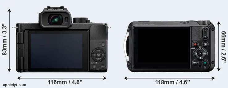 Comparison G100 or WG-8 rear