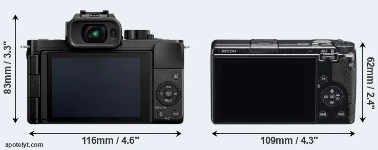 Comparison G100 or GR IIIx rear