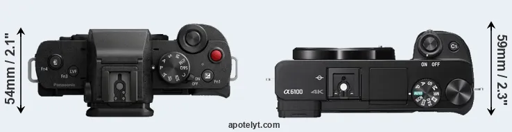 Compare G100 versus A6100 top