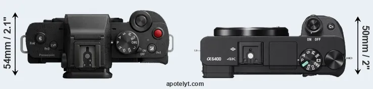 Compare G100 versus A6400 top