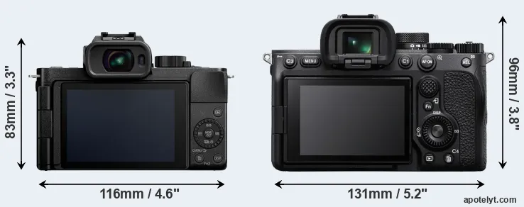 Comparison G100 or A7 IV rear