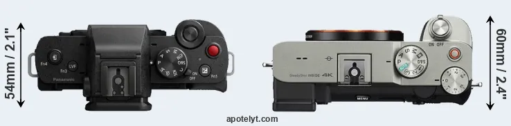 Compare G100 versus A7C top