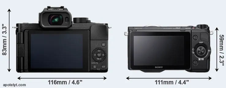 Comparison G100 or NEX-5R rear