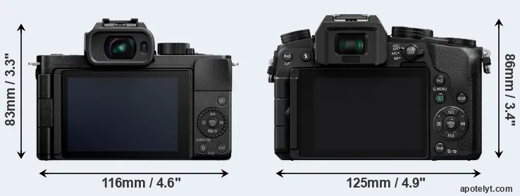Comparison G110 or G7 rear