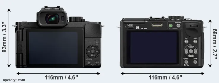 Comparison G110 or GX1 rear