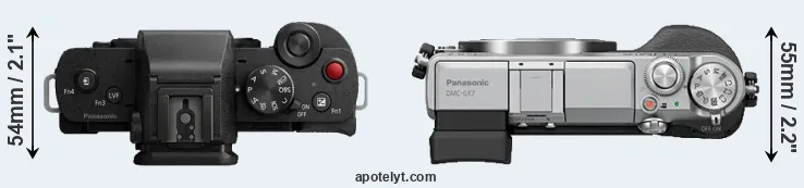 Compare G110 versus GX7 top