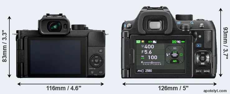Comparison G110 or K-70 rear