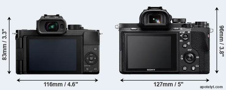 Comparison G110 or A7 II rear