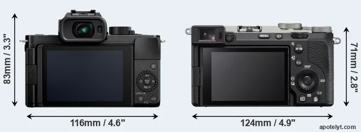 Comparison G110 or A7C II rear