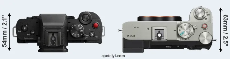 Compare G110 versus A7C II top