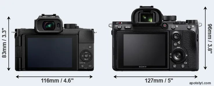 Comparison G110 or A7R III rear