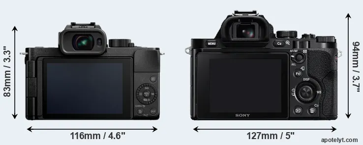 Comparison G110 or A7R rear