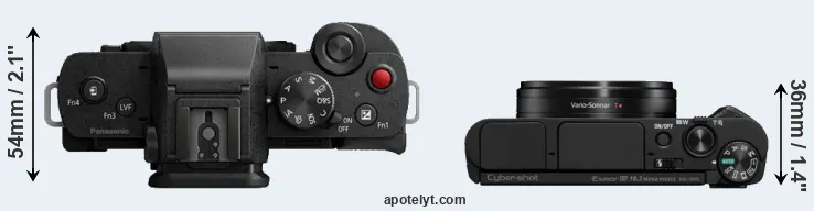 Compare G110 versus HX95 top