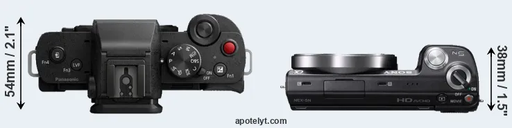 Compare G110 versus NEX-5N top