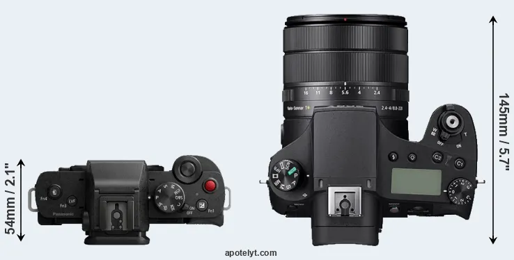 Compare G110 versus RX10 IV top