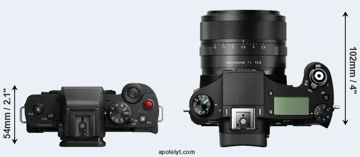 Compare G110 versus RX10 top