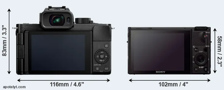 Comparison G110 or RX100 III rear