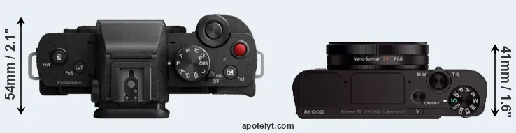 Compare G110 versus RX100 III top