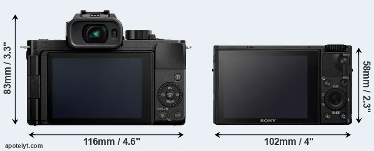 Comparison G110 or RX100 IV rear