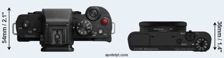 Compare G110 versus RX100 top