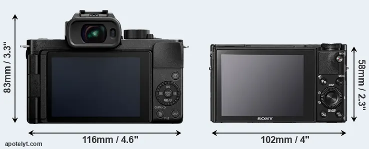 Comparison G110 or RX100 V rear
