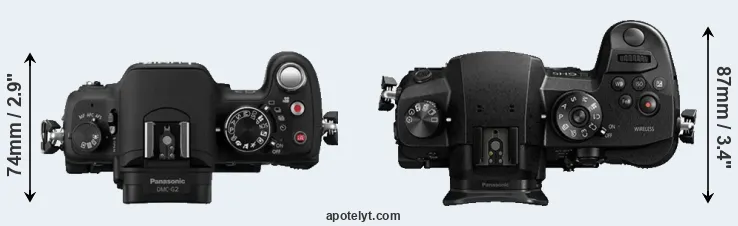 Compare G2 versus GH5 top
