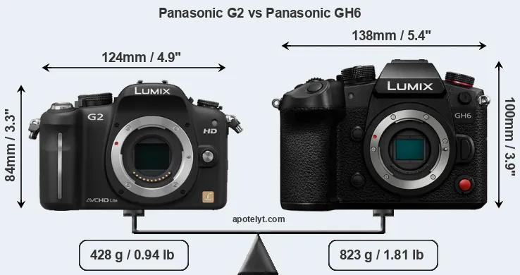 Size Panasonic G2 vs Panasonic GH6