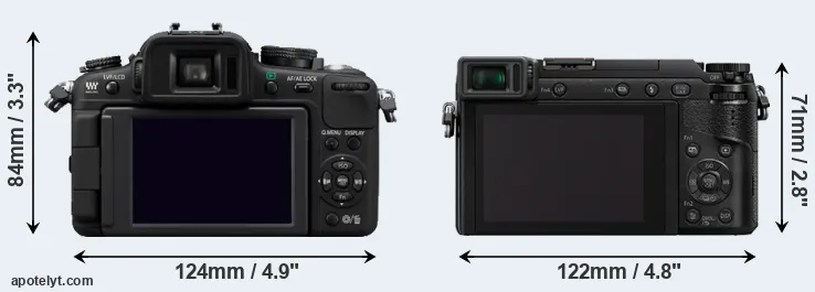 Comparison G2 or GX85 rear