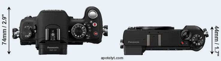 Compare G2 versus GX85 top