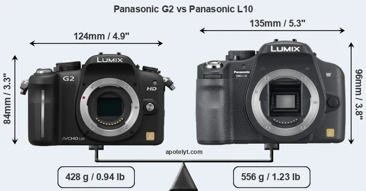 Size Panasonic G2 vs Panasonic L10