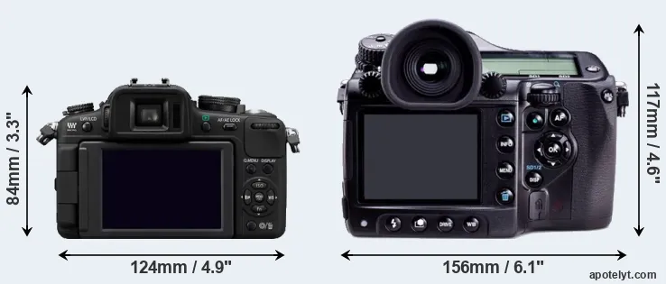 Comparison G2 or 645D rear
