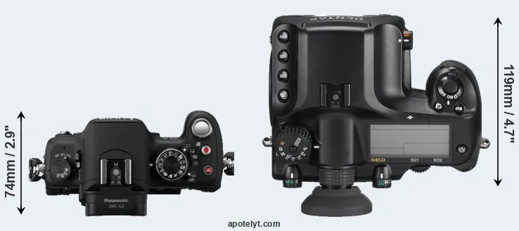Compare G2 versus 645D top