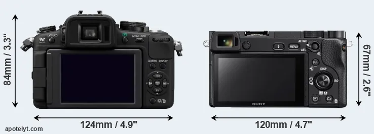 Comparison G2 or A6300 rear