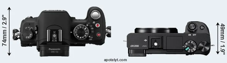 Compare G2 versus A6300 top