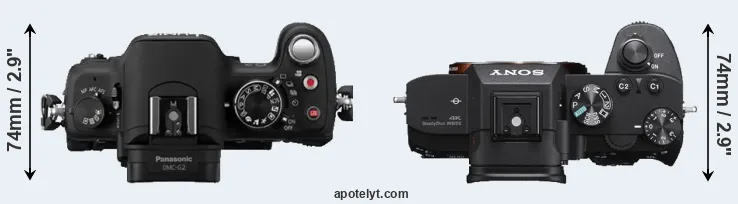 Compare G2 versus A7 III top