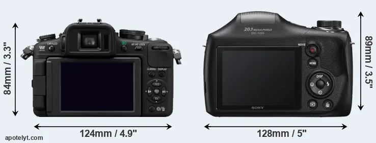 Comparison G2 or H300 rear