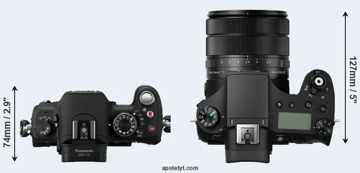 Compare G2 versus RX10 III top