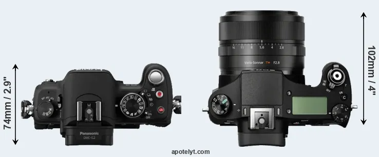 Compare G2 versus RX10 top