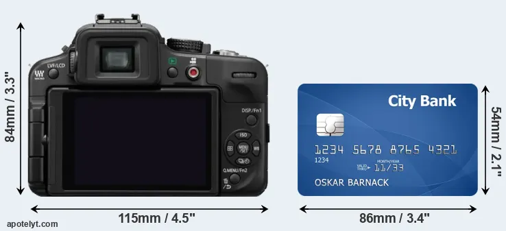 G3 and credit card rear side